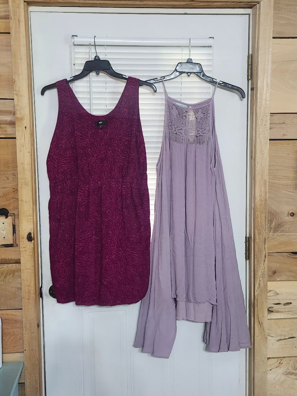Women's Sleeveless Dress in Plum and Lavender